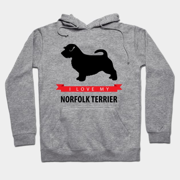 I Love My Norfolk Terrier Hoodie by millersye